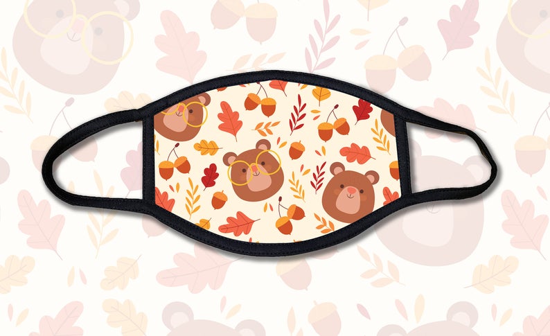 Fall Bears Face Mask