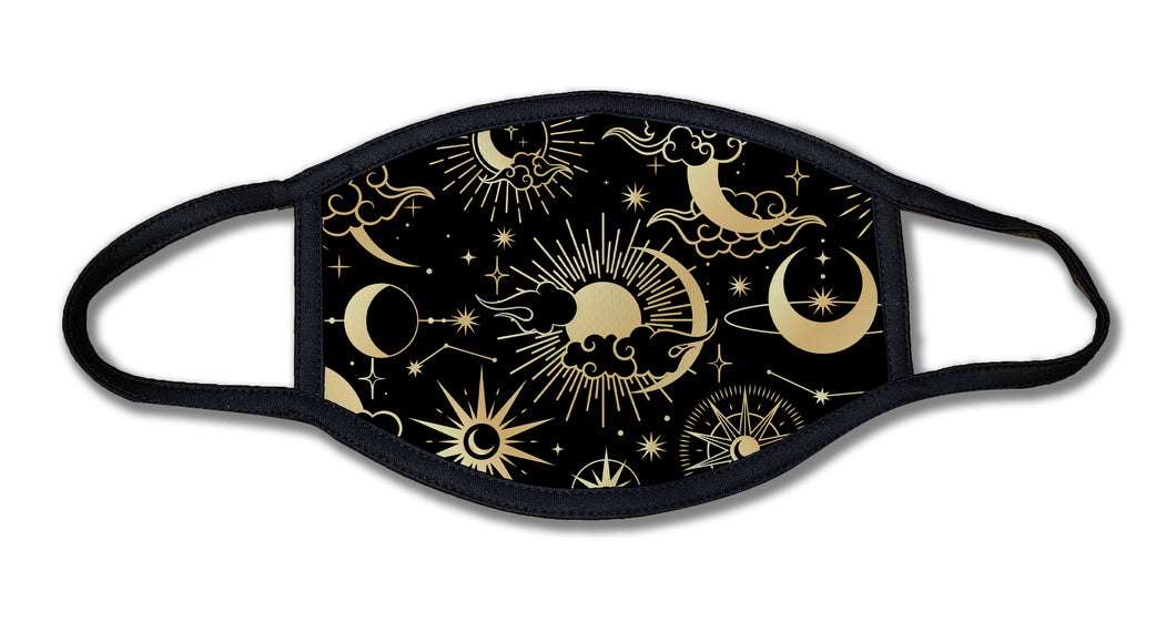 Sun Moon Stars Face Mask