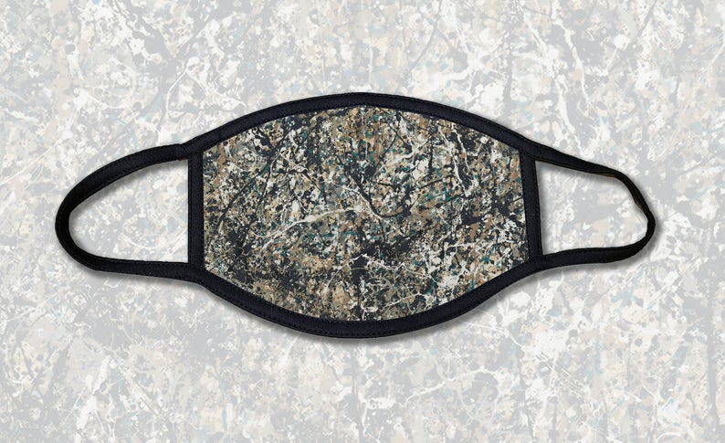 Jackson Pollack Art Face Mask
