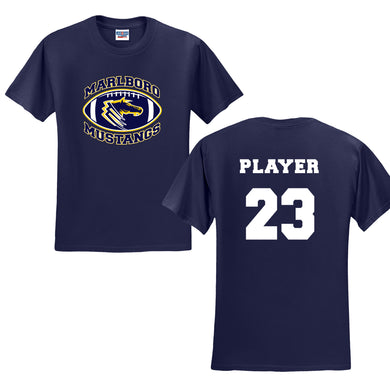 Marlboro Mustangs Football Logo Cotton T-Shirt