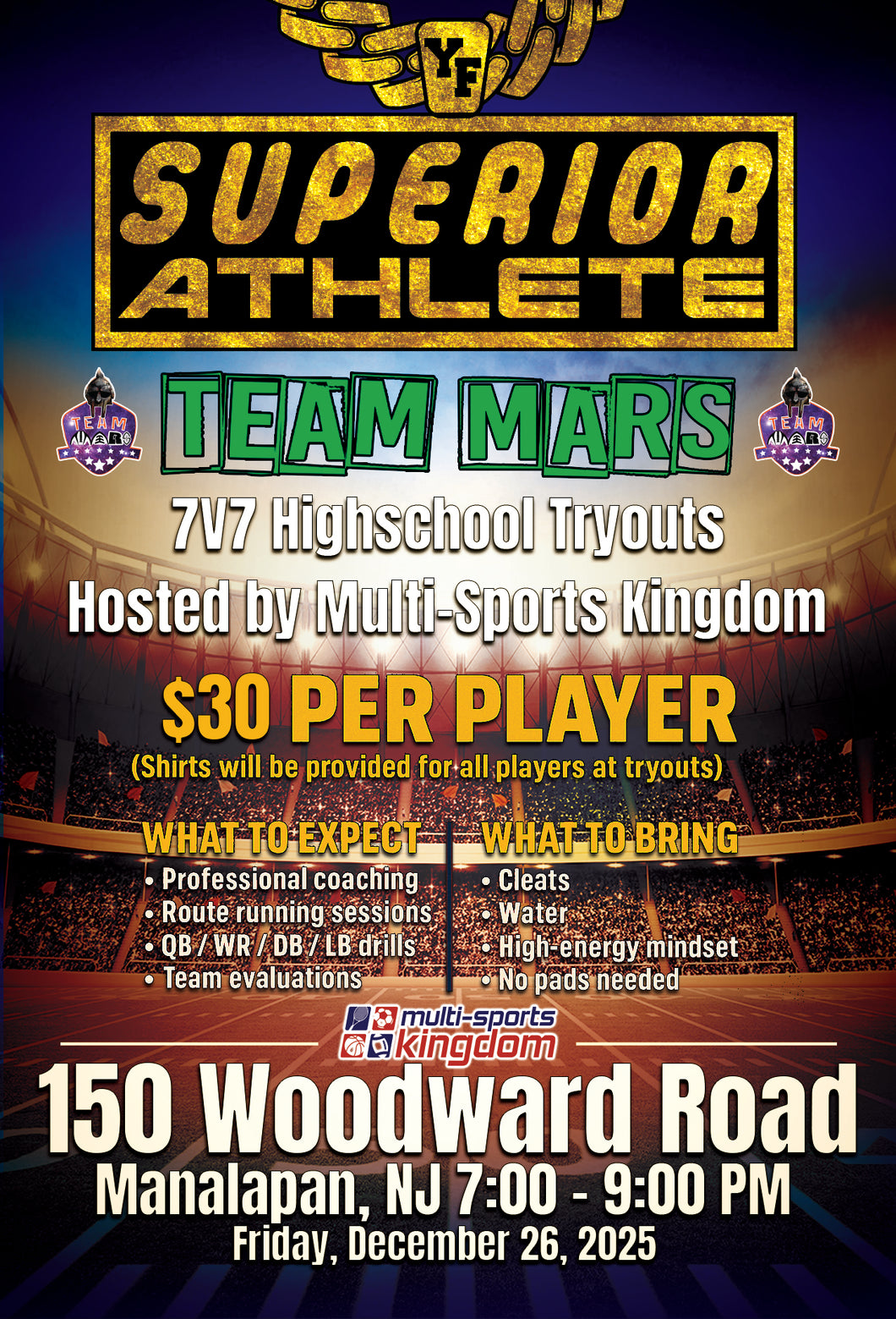 7v7 Tryouts For High School