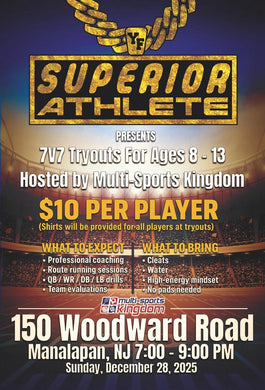 7v7 Tryouts For Ages 8-13