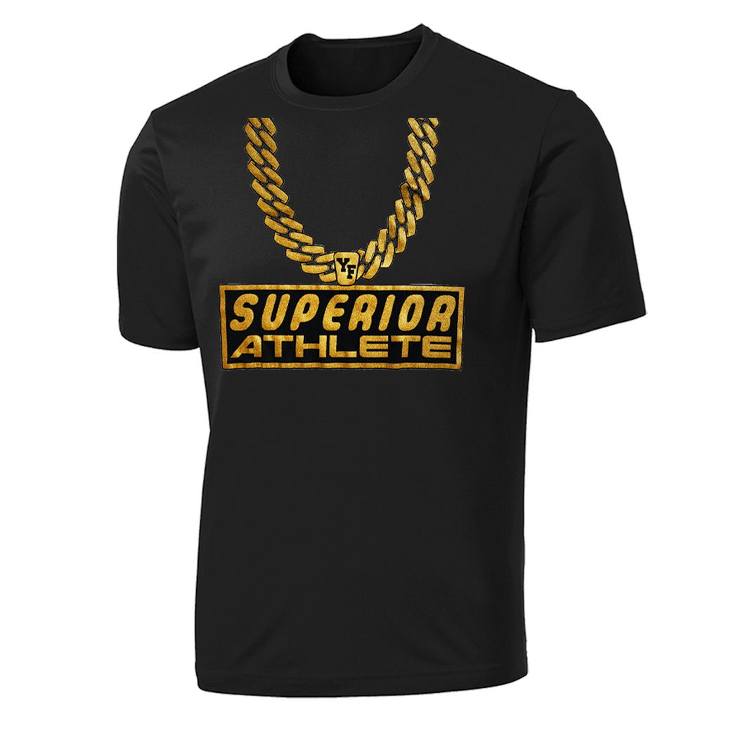 Black Superior Athlete Chain Dri Fit Shirt