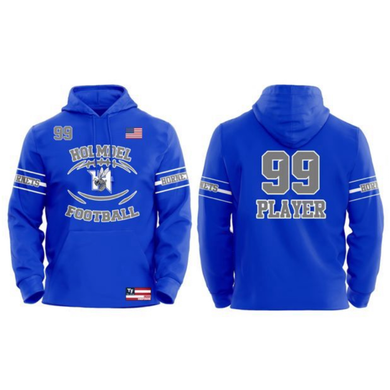 Holmdel Hornets 2025 Game Day Hoodie Blue Hornet Design