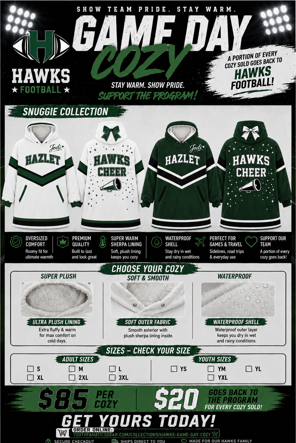 HAWK Game Day Cheer Cozy