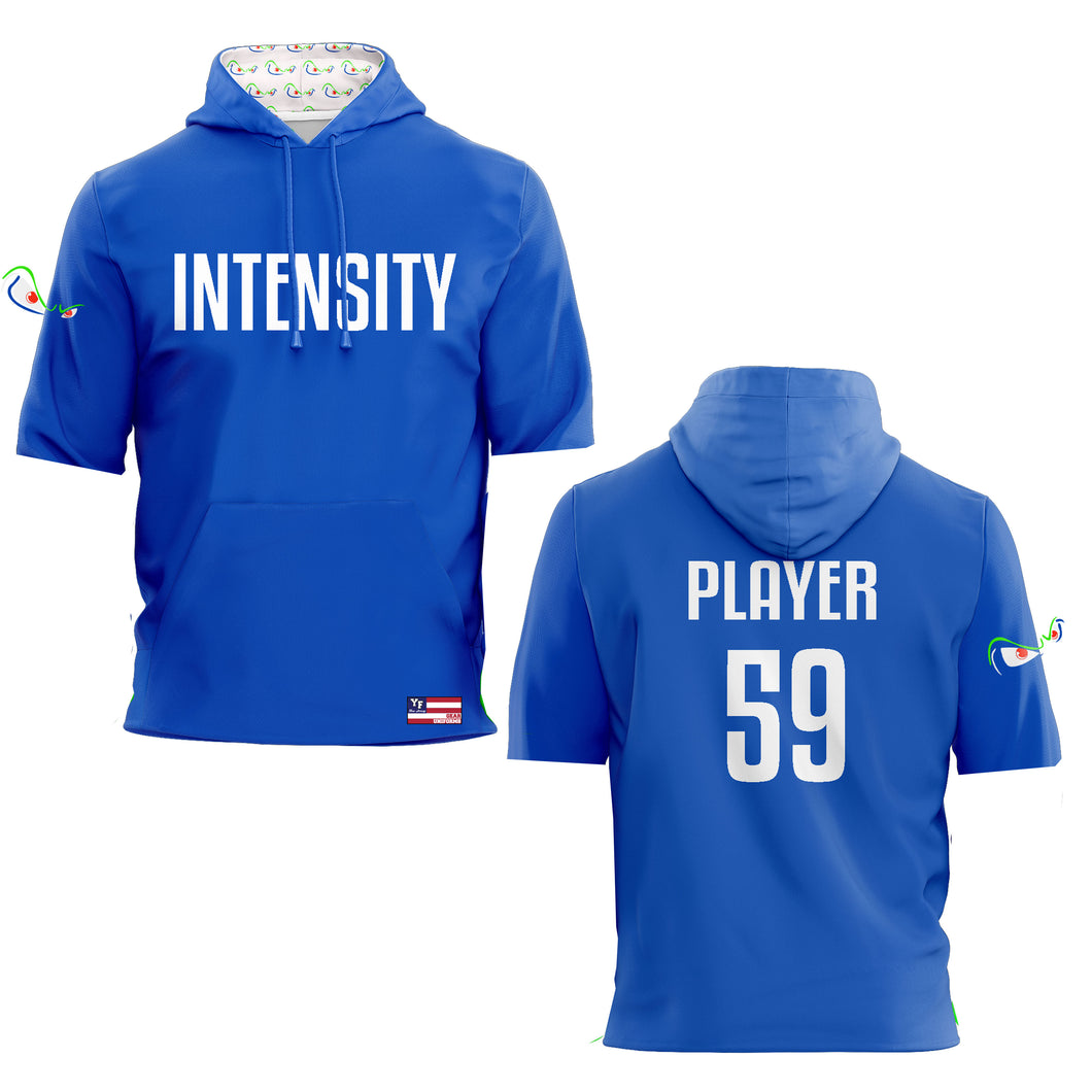 Intensity Game Day Lightweight Short Sleeve Blue Hoodie