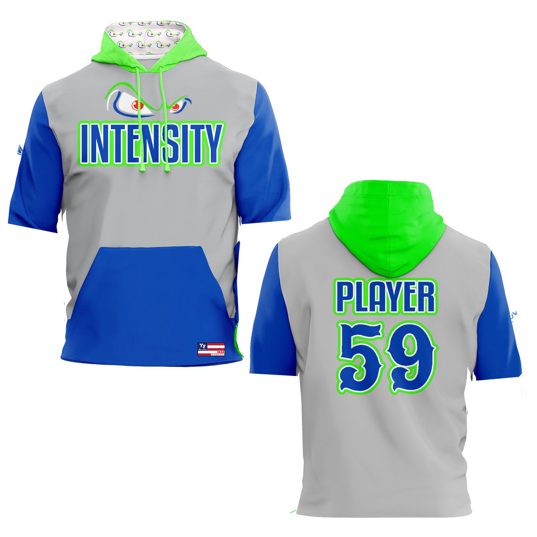 Intensity Game Day Lightweight Short Sleeve Gray Hoodie