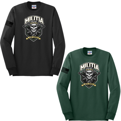 NJ Militia Long Sleeve Cotton T-Shirt