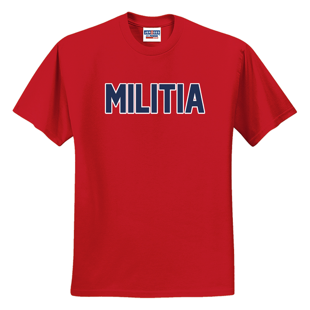 Manalapan Militia Red Cotton T-shirt