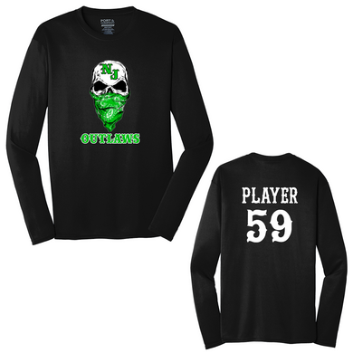 New Jersey Outlaws 2023 Long Sleeve Performance Shirt
