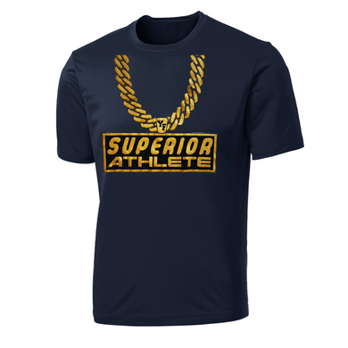 Navy Superior Athlete Chain Dri Fit Shirt