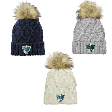 FTHS Patriots Women's New Era Embroidered Pom Beanie