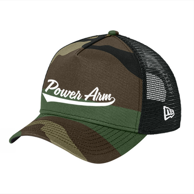 Power Arm Baseball Camo NEW ERA Snapback Trucker Cap