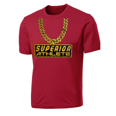 Red Superior Athlete Chain Dri Fit Shirt