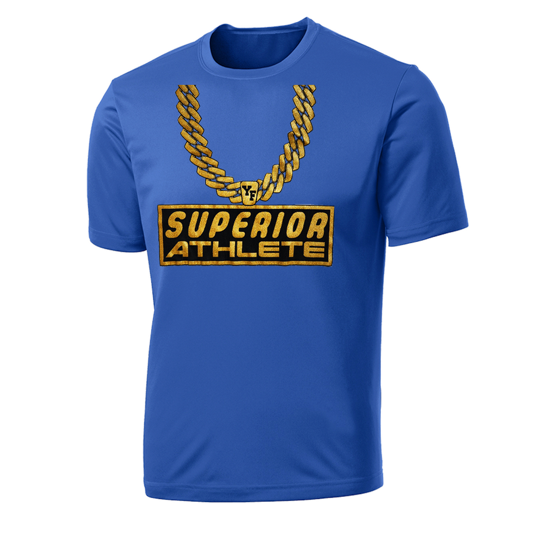 Blue Superior Athlete Chain Dri Fit Shirt