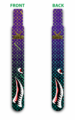 Yellow/Blue and Purple Superior Shark Flag