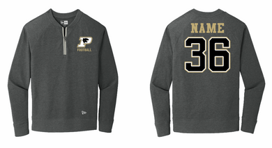 PANTHERS FOOTBALL NEW ERA QUARTER ZIP PULLOVER WITH EMBROIDERY LOGO