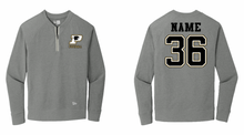 PANTHERS FOOTBALL NEW ERA QUARTER ZIP PULLOVER WITH EMBROIDERY LOGO
