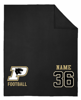 PANTHERS FOOTBALL EMBROIDERED BLANKET