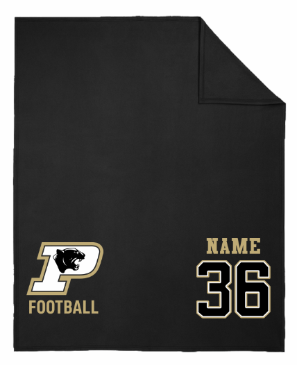 PANTHERS FOOTBALL EMBROIDERED BLANKET