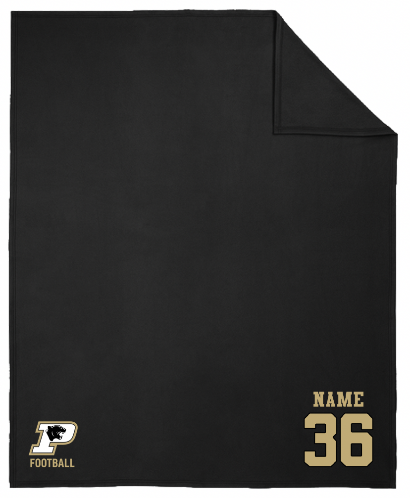 PANTHERS FOOTBALL EMBROIDERED BLANKET