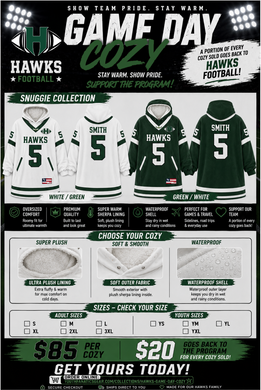 HAWKS Football Game Day Cozy 2026