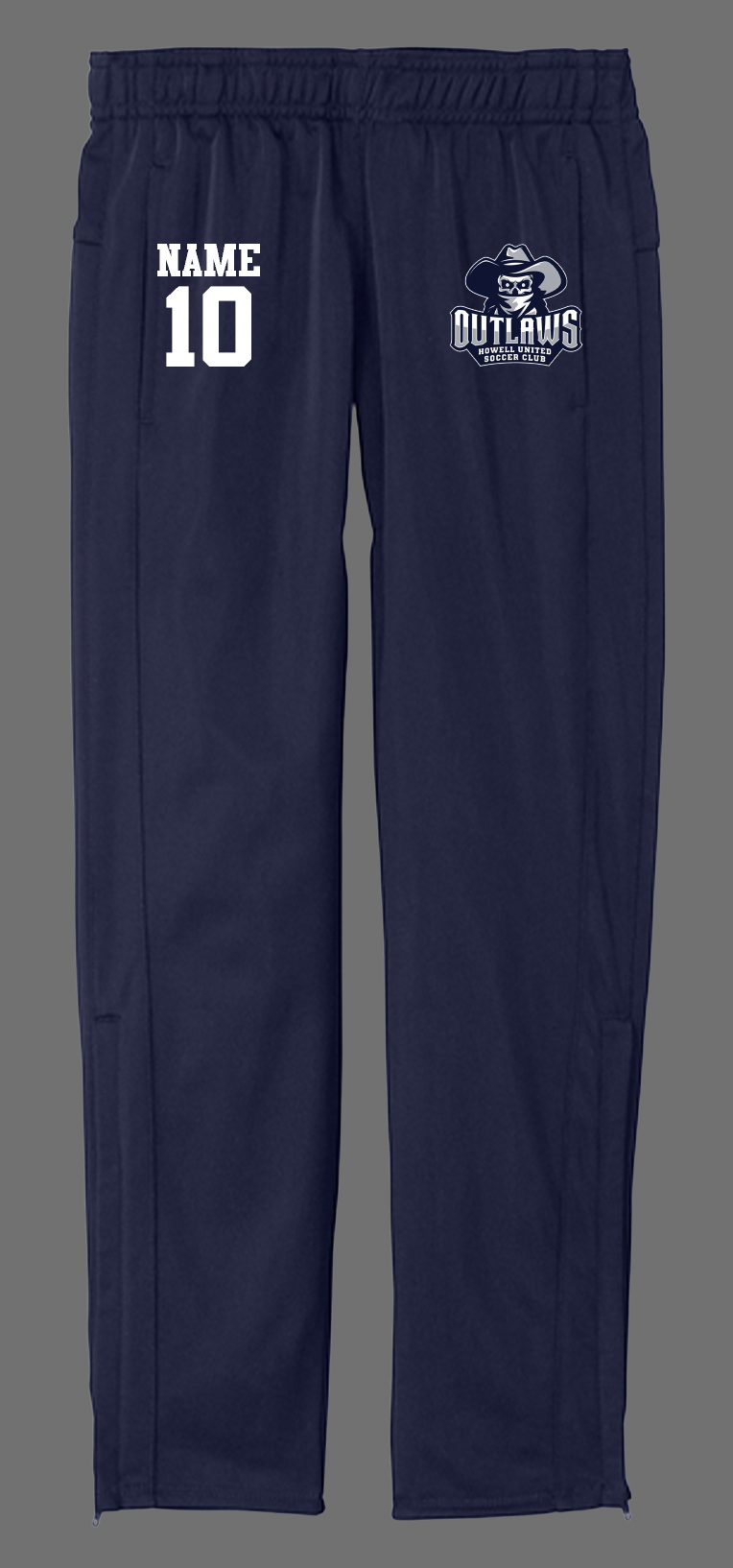 OUTLAWS HOWELL UNITED SOCCER CLUB GAME DAY NAVY WARM UP PANTS