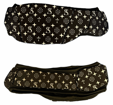SUPERIOR ATHLETE Black with White Headband