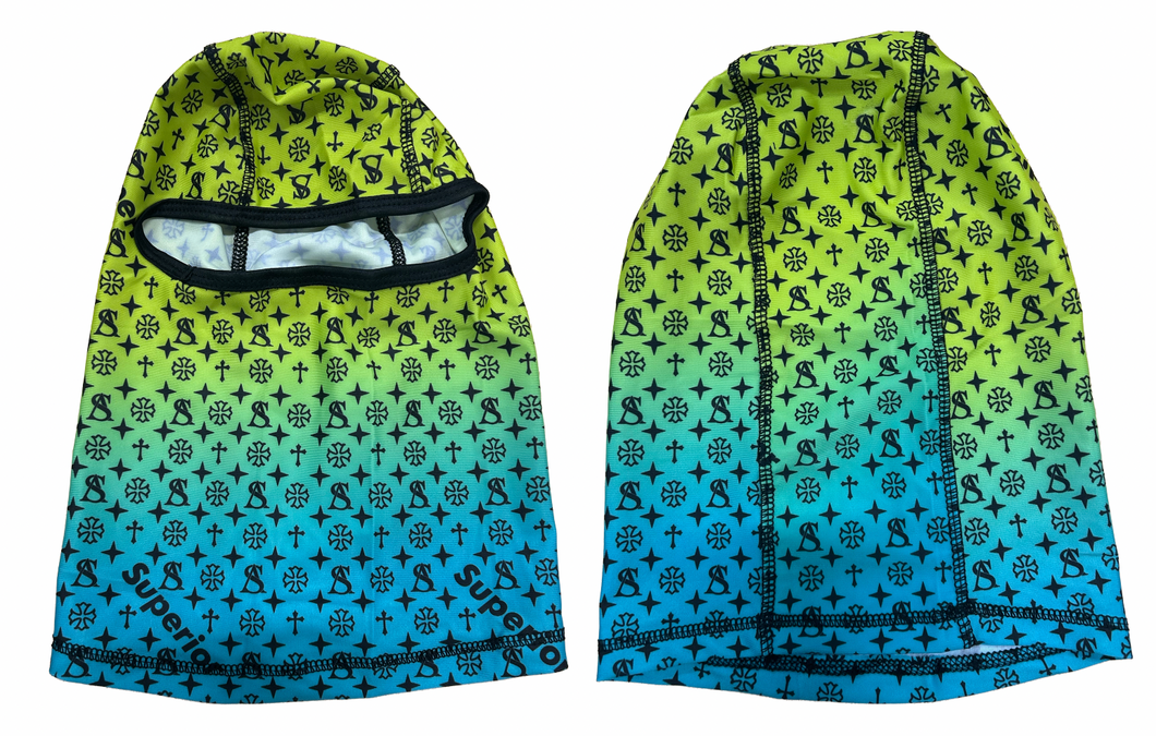 SUPERIOR ATHLETE Yellow to Blue with Black Ski Mask