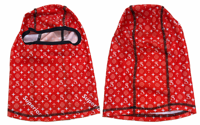SUPERIOR ATHLETE Red with White Ski Mask