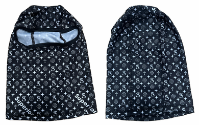 SUPERIOR ATHLETE Black with White Ski Mask