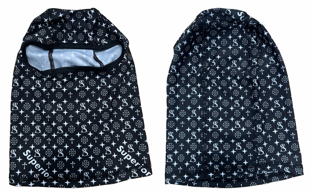 SUPERIOR ATHLETE Black with White Ski Mask