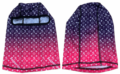 SUPERIOR ATHLETE Purple to Pink with White Ski Mask