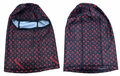 SUPERIOR ATHLETE Black with Red Ski Mask