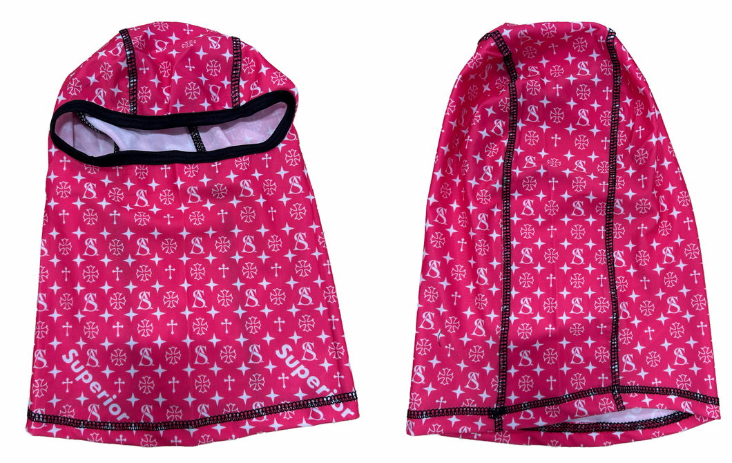 SUPERIOR ATHLETE Pink with White Ski Mask