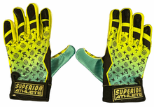SUPERIOR ATHLETE Yellow to Blue with Black Shark Gloves