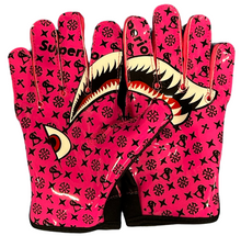 SUPERIOR ATHLETE Pink with Black Shark Gloves