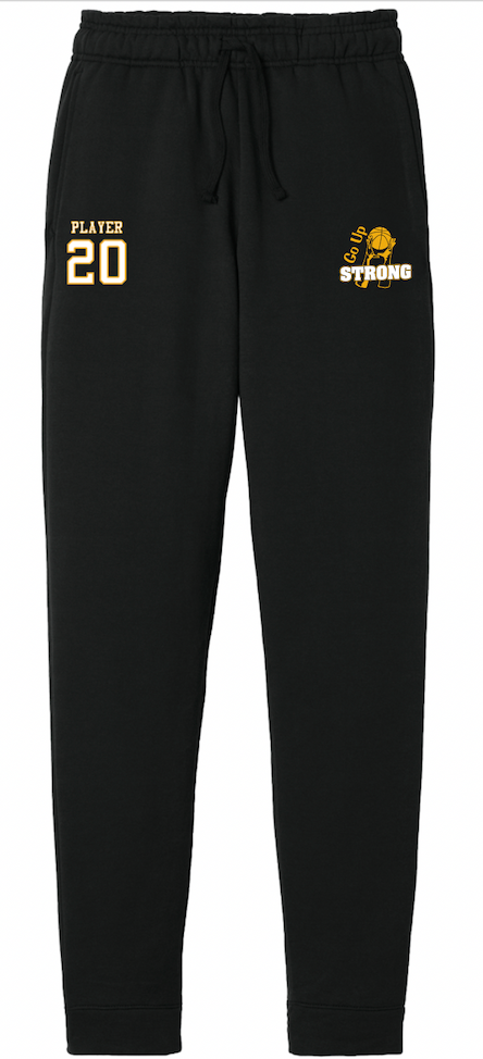 GO UP STRONG TEXT JOGGERS