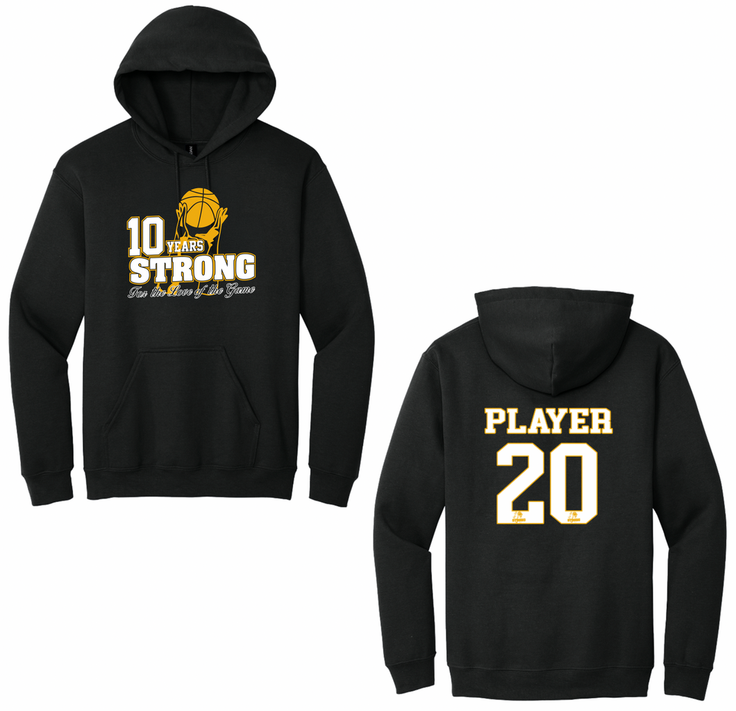GO UP STRONG 10 YEARS COTTON HOODIE