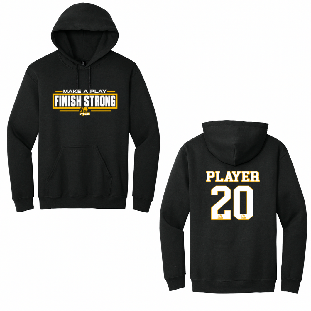 GO UP STRONG FINISH STRONG COTTON HOODIE