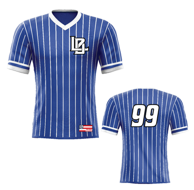 Solid Pinstripe Baseball V-Neck Jersey