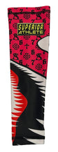 Superior Athlete Black 67 Hot Pink Shark Arm Sleeve