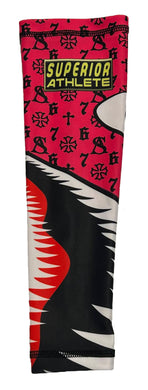 Superior Athlete Black 67 Hot Pink Shark Arm Sleeve