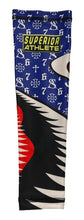 Superior Athlete White 67 Blue Shark Arm Sleeve