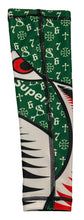 Superior Athlete White 67 Green Shark Arm Sleeve