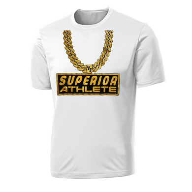 White Superior Athlete Chain Dri Fit Shirt