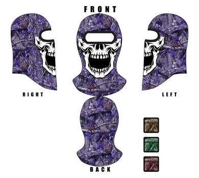 Wood Camo Skull Game Day Sports Mask