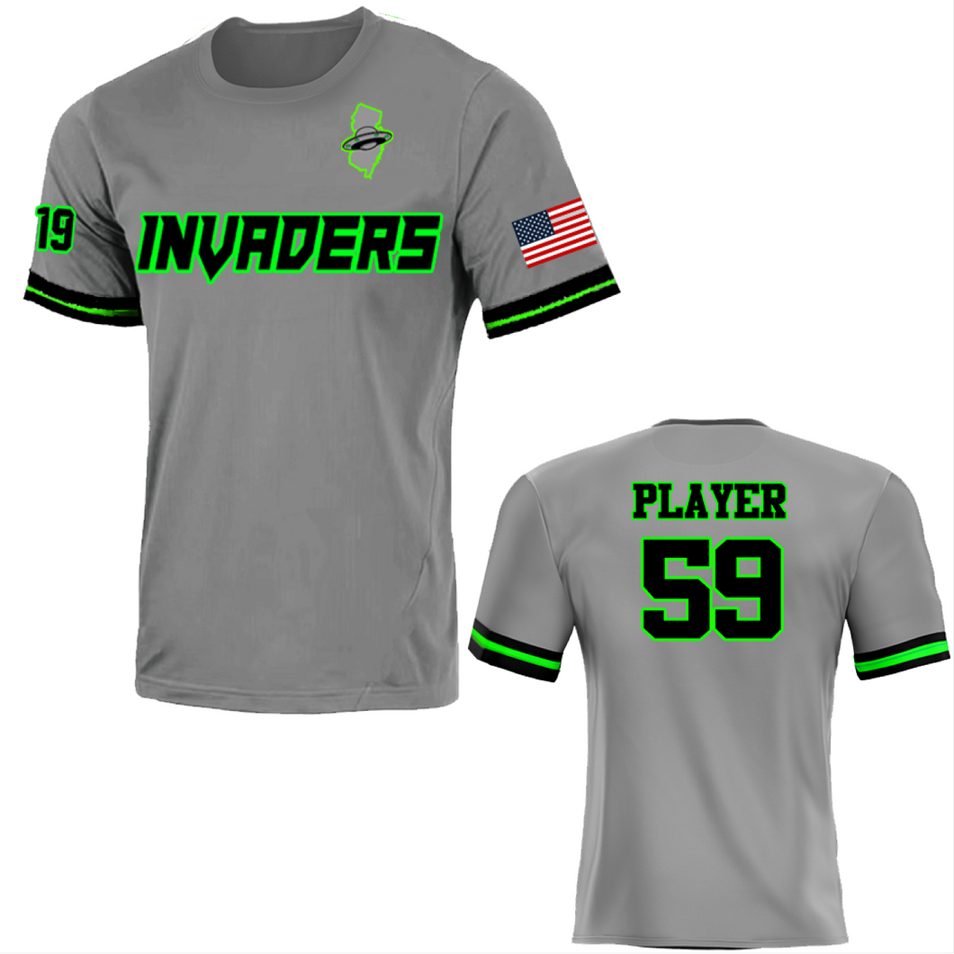 Invaders Grey Crew Neck Fan Jersey