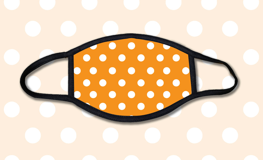 Orange Polka Dots Face Mask