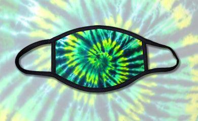 Green Tye Dye Face Mask